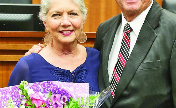 Northwestern State University’s 21st President James Genovese, right, is pictured with his wife Martha Janes Genovese.