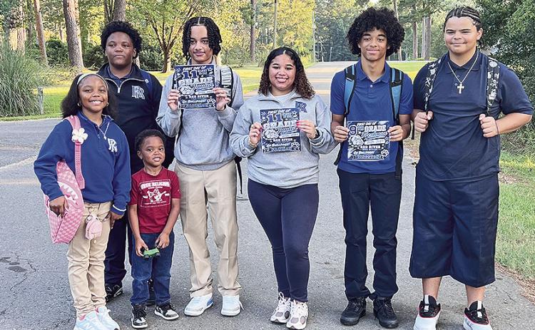 The Cousin Crew’s First Day Back to School! Pictured left to right: Melanie Reliford, 5th grade; Melvin Reliford, 8th grade; Kameron Martin, 11th grade; Karman Martin, 11th grade; Kingston Martin, 9th grade; and Phillip Sweeney, 8th grade, all ready for their first day back at Red River.
