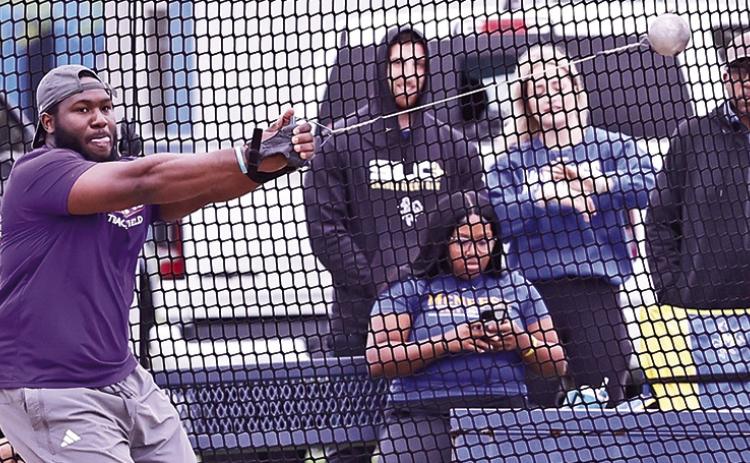 Diamante Gumbs set the British Virgin Islands record in the hammer.