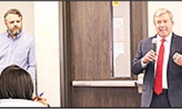 Natchitoches Parish District Attorney Billy Joe Harrington Speaks at a Families in Need of Assistance (FINS) forum.