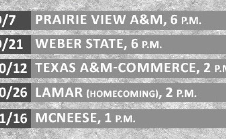 Kickoff times are set for Northwestern State’s 5 home games