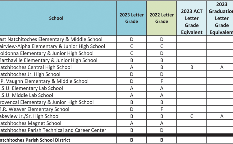 Natchitoches School Performance chart