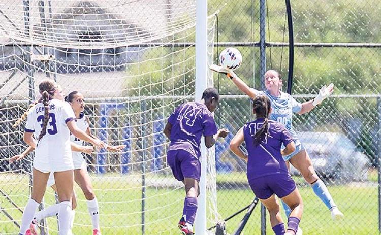 Kennedy Rist had seven saves to help Northwestern State surrender just one goal in two games, as she was named Southland Conference Goalkeeper of the Week for the second consecutive week. Photo by Chris Reich, NSU Photographic Services