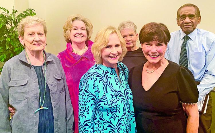 The City recognized Natchitoches Treasures during a ceremony and reception Oct. 20 at the Natchitoches Events Center. From left are Barbara Bailey, Carolyn Roy, Hope Ferguson, Sandra Dickens, Mary Ann Nowlin and Paul Morgan representing his wife Oneda. See story Page 6A.
