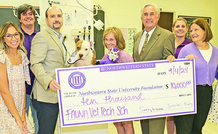 ‘Cammie Henry’ delivers scholarship for vet tech student