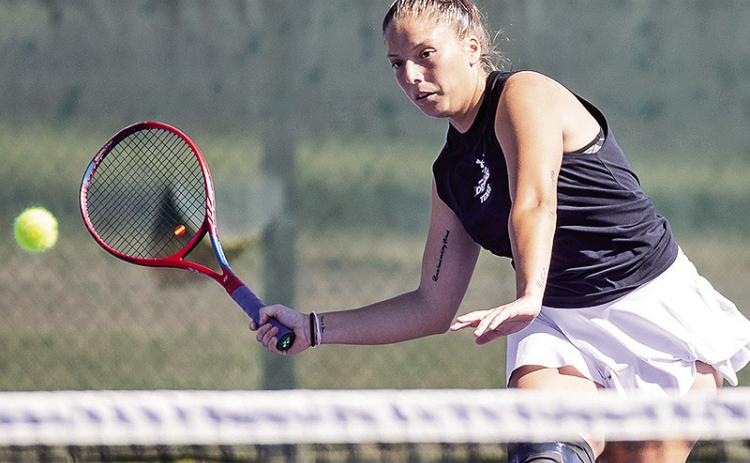 Sofi Garcia dominated in her singles match to help the Northwestern State Lady Demons win against former Southland Champs Texas A&amp;M-Corpus Christi. Photo by Chris Reich, NSU Photographic Services