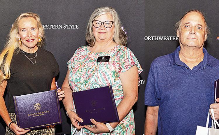 Recognized for 30 years of service to NSU were, from left, Patrice Moulton, Terrie Sanders and Richard DeVault.