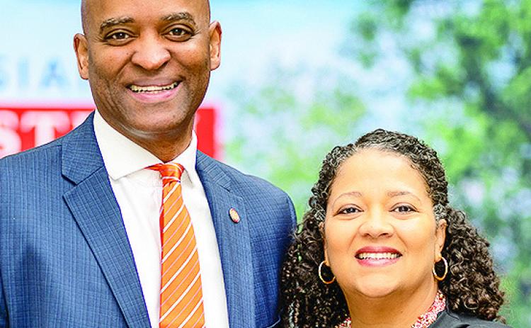 Louisiana Christian University President Dr. Mark Johnson and his wife Heather Williams Johnson.