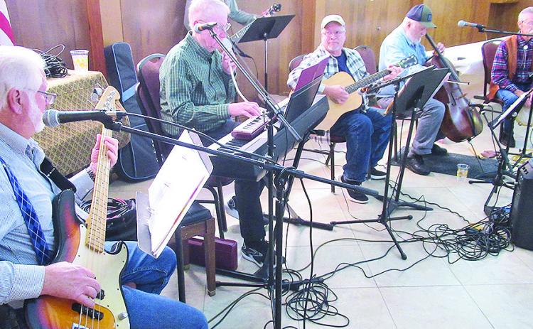 The Back Porch Band entertained seniors who attended Young at Heart at First United Methodist Church.