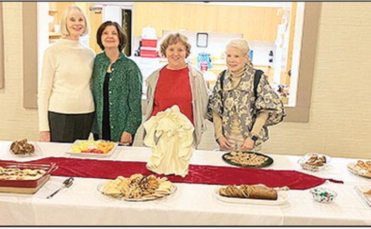 Lesche Club hostesses from left are Carolyn Breedlove, Tone Rushing, Susan Massia and Sharon Huey.