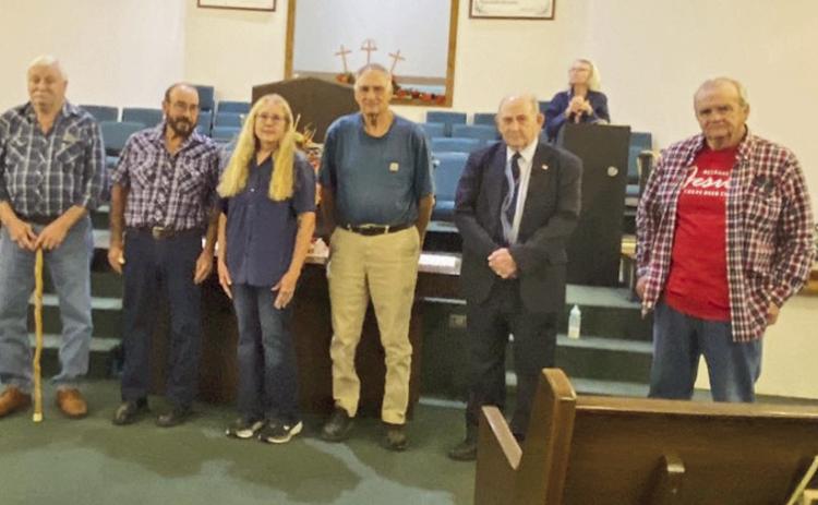 Veterans attending Old Bethel Sunday were Bo Walker, John Bynog, Linda Bynog, Don Montet, Archie Dore’ and Malcolm Durr.