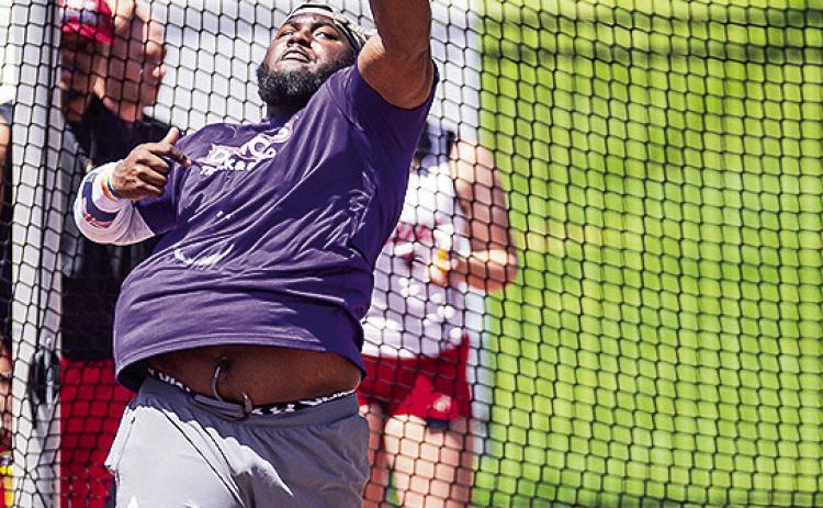 Two years after watching his brother compete at nationals, Diamante Gumbs is taking his turn at nationals, as he is one of many Northwestern State athletes competing at nationals which began Wednesday. Photo by Chris Reich, NSU Photographic Services