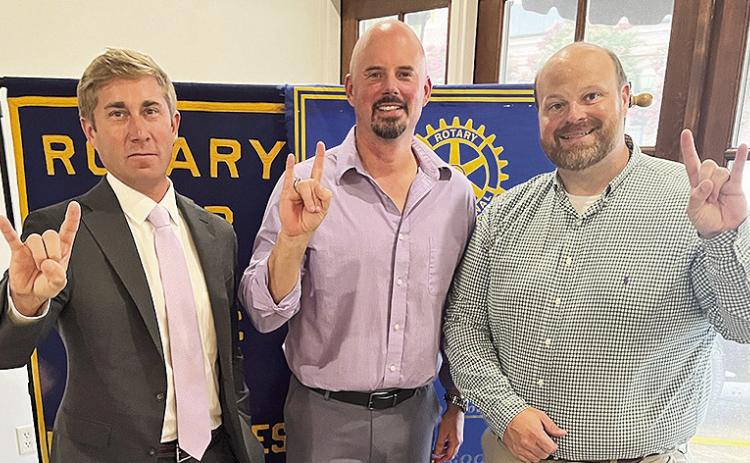 Drake Owens introduced the speaker, NSU Associate Athletic Director for External Operations Jordan Dupuy. Dupuy shared information on NSU Athletic Facilities; Wreck Tech NSU Fan Bus (Sept. 5); Top of the Boot Music Festival (Oct. 16-17); and the Demon Dream Home Giveaway (tickets on sale until Nov. 3).