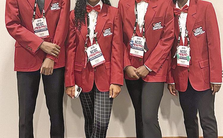 Natchitoches Jr. High JAG members TaJarrius Bowers, Genesis Conday, Mariah Holliman and MyCyah Roberson and attended the National Career Development Conference in Indianapolis.