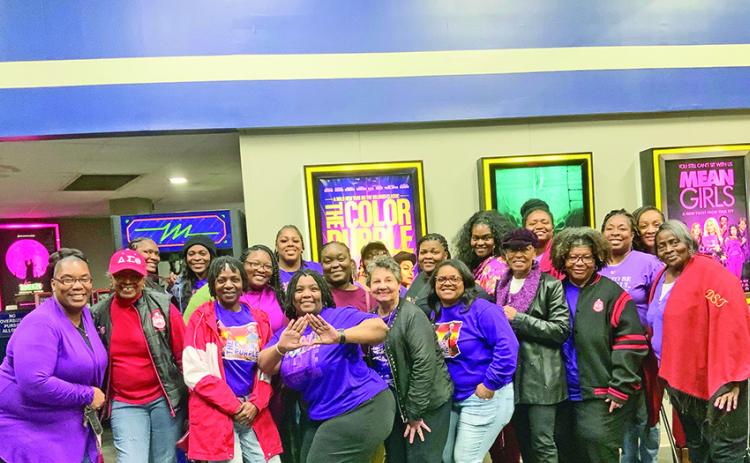 The Natchitoches Alumnae Chapter of Delta Sigma Theta Sorority, Incorporated hosted a private viewing for the remake of The Color Purple. This event was Dec. 21 at Parkway Cinema in Natchitoches. The event was sold out with 200 attending. Sorority members say family, friends and the community assisted in making the event possible.