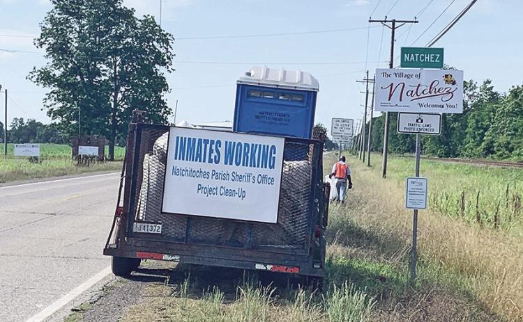 The Sheriff ’s Inmate Litter Crew from the Natchitoches Parish Detention Center