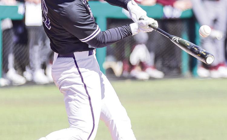 Bo Willis drove in his 10th and 11th career runs against UL Lafayette on Wednesday night. Photo by Chris Reich/NSU Photographic Services