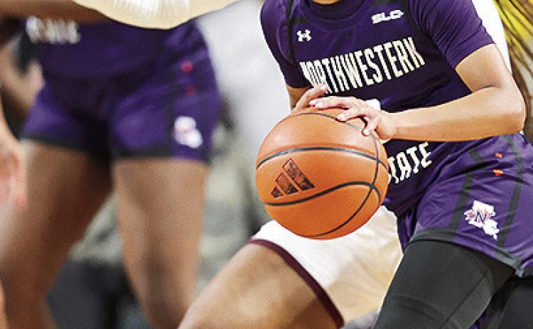 Mya Blake scored 11 points and recorded three steals as Northwestern State hung tough into the third quarter, but Texas A&amp;M pulled away late for a 75-54 win. Photo by Texas A&amp;M Athletics