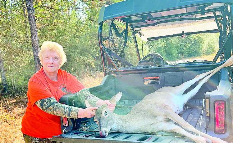 Connie Matkin got a deer last week.