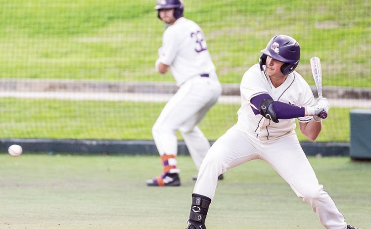 Clay Jung hit his first career home run at Sam Houston. Photo by Chris Reich/NSU Photographic Services
