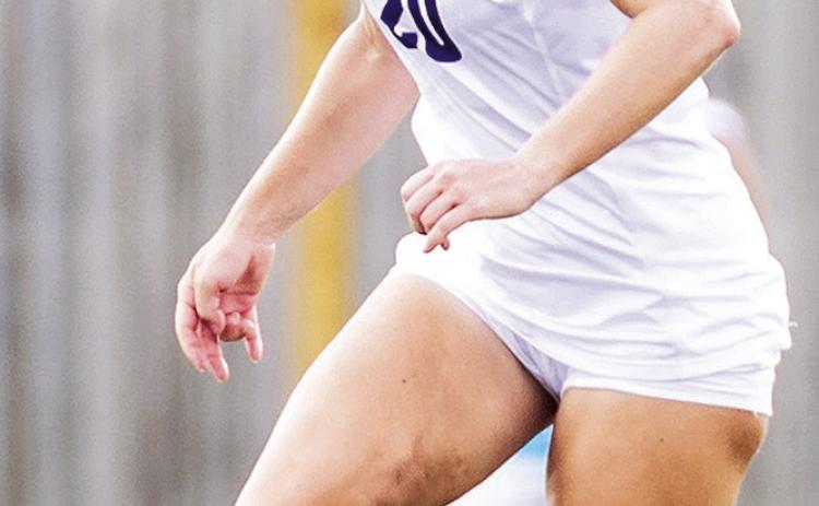 Emily Senatore scored in the 89th minute to lift the Demons to a 2-1 win at UIW on Sunday afternoon. Photo by Chris Reich, NSU Photographic Services