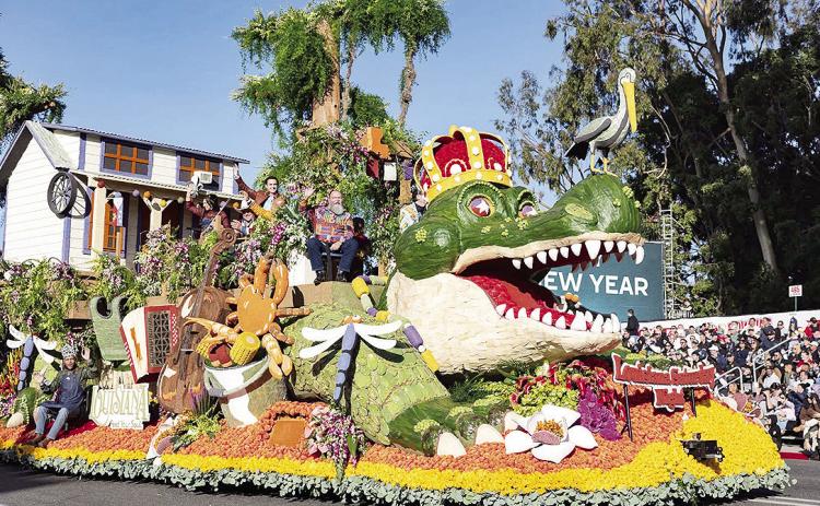 The Louisiana Saturday Night float was given the Director Award for most outstanding artistic design and use of floral and non-floral materials at this year’s Tournament of Roses Parade. Titled “Best Day Ever,” the float featured rising Nashville star and LSU student Timothy Wayne, the nephew of Tim McGraw. This is the fourth year for the state’s float to be showcased in the Rose Parade.