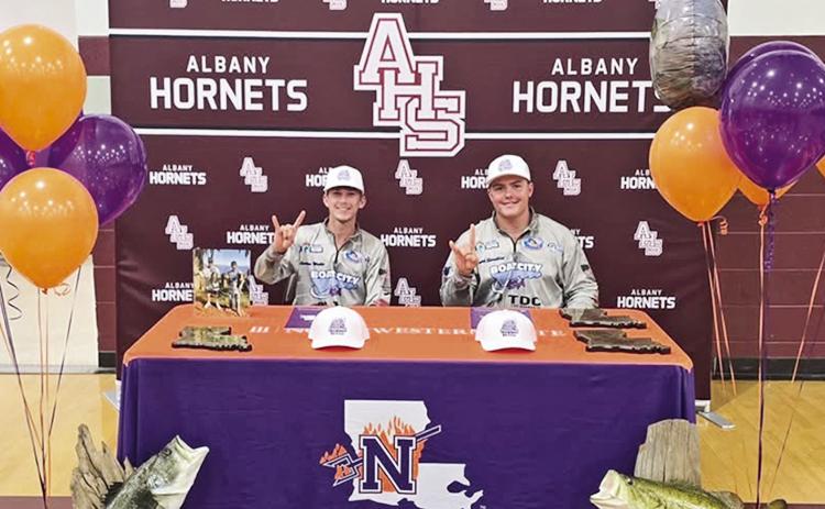 Congratulations to Landon Watts and Josiah Shockley from Albany High School on signing with the NSU Fishing Team. They are 4 time state qualifiers and 2 time national qualifiers.