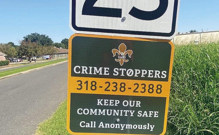 Natchitoches Crime Stoppers paid for signs that were erected on city streets.