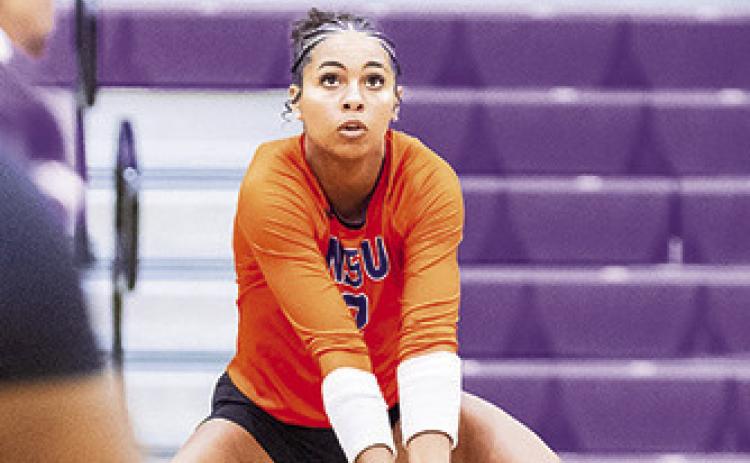 Demon volleyball team drops 3 games to West Georgia Wolves