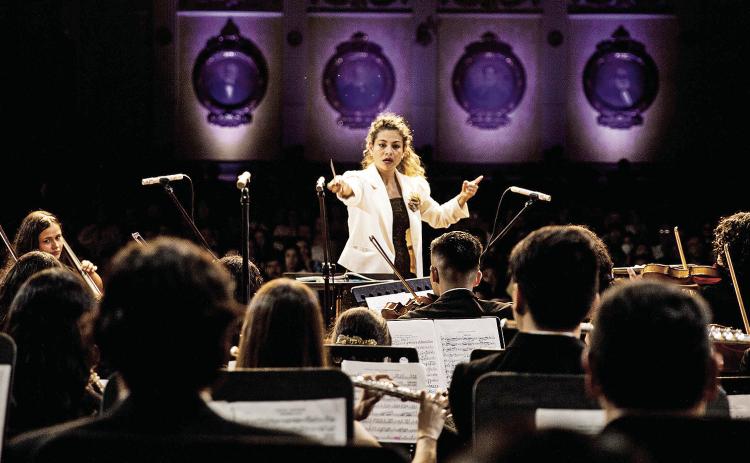NSU alumna Jolie González-Masmela is receiving recognition as a conductor.
