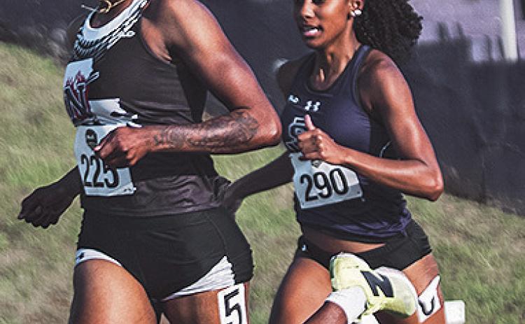 In a long line of talented Northwestern State sprinters, Rushana Dwyer (left) has a chance to become the first Lady Demon sprinter to become a First Team All-American, as she runs in the 400-meter dash, starting on Thursday at nationals.