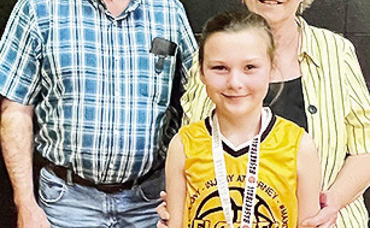Bro. Roger and Connie Matkin enjoyed watching their granddaughter, Kenna Leigh Matkin, play basketball with her Florien Blackcat team through February. Their daughter-in-law, Kresha Matkin was their coach.