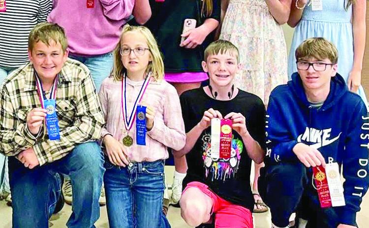 Trevor Bell and Dally Bell 1st Place Project Lane Mancil and Easton Cason 2nd Place Project 3rd for Character Portrayl