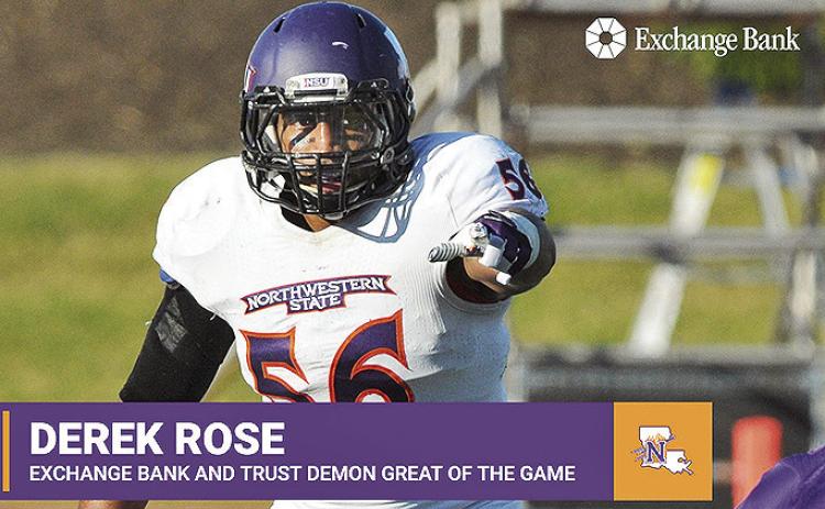 Rose named first 2025 Exchange Bank and Trust Demon Great of the Game