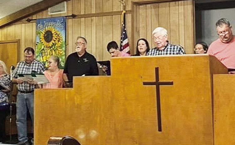 Bethel Congregational Church sang at the fifth Sunday singing at their church Sunday evening.