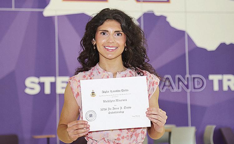 Madelynn Misuraca of Natchitoches was named a recipient of the Jo Anne J. Trow Scholarship