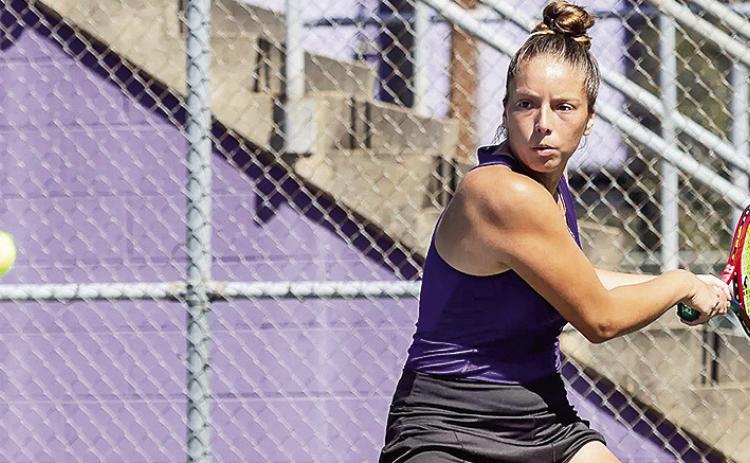 Sofi Garcia, junior, leads Lady Demons into Lamar ahead of Joy Pyburn Invitational. Photo by Chris Reich, NSU Photographic Services
