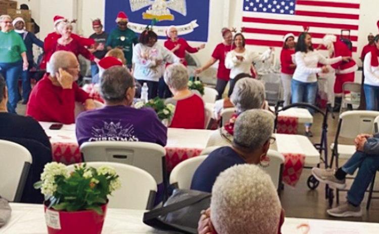 The Council on Aging Dance class sang and danced at the COA Christmas party last Wednesday.