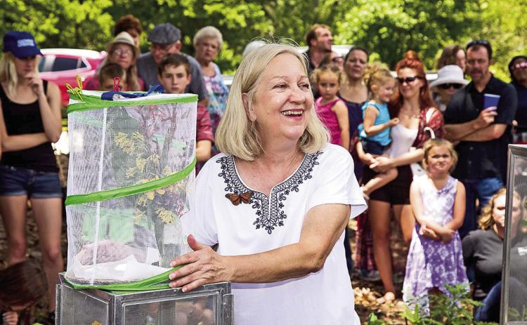 Linda Auld teaches about butterflies. She will receive the Caroline Dormon Outstanding Louisiana Naturalist Award.
