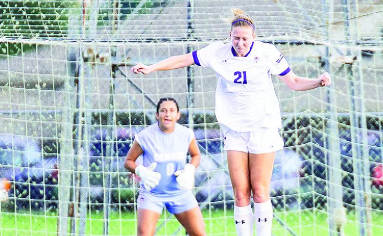 Jessica Spitzer scored her first goal of the season, which gave Northwestern State a 1-0 lead late, but ULL scored in the 89th minute to tie the game and salvage a draw. Photo by Chris Reich, NSU Photographic Services