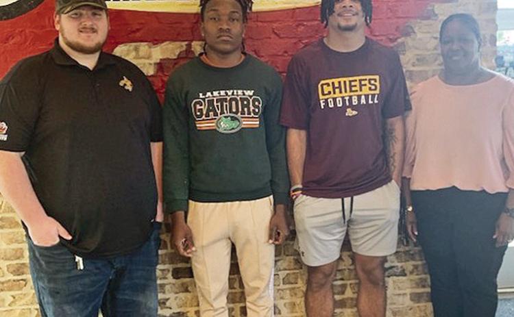 During the Nov 8 of regular season football games, Omarion Pierre, Jeremy Lowe and Haiden Nelson were named Player of-the-Week from their respectve schools by Natchitoches Leadership Through Athletics Committee (NLTAC) and Raising Cane’s Restaurant.