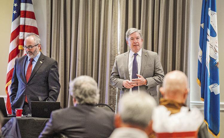 District Attorney Billy Joe Harrington leads the winter meeting of the La. District Attorneys’ Association Nov. 29 in Natchitoches.