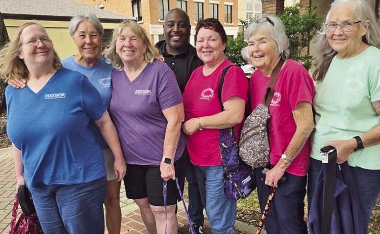 The O’Neal sisters attended the Jazz/ R&amp;B festival last weekend. As they walked to Lasyone’s to enjoy meat pies, the five were greeted by Mayor Ronnie Williams Jr. who was holding office hours outside of city hall. “He made us feel right at home and even took a picture with us,” commented the five. “What an asset he is to Natchitoches.” The O’Neal sisters pictured with Williams are Marilyn, Nancy, Penny, Joy, Carol, Elaine and Marilyn B.