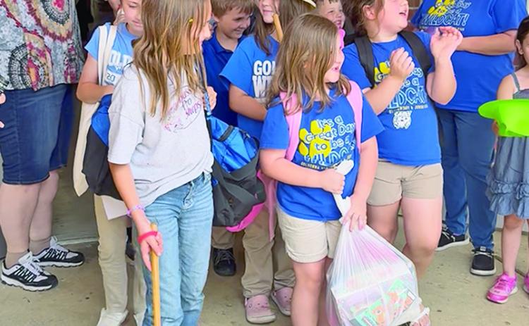 It was a wrap for Natchitoches Parish School District Thursday afternoon. While the final days were likely filled with fun and frolic, for some kids the last day was bittersweet. Pictured are Goldonna Elementary students leaving campus for the last time. Due to district resructuring the Goldonna campus is closing with elementary students going to Fairview Alpha and junior high/high schoolers attending Lakeview in the fall. Photo courtesy of Natchitoches Parish Sheriff Office school resource officer