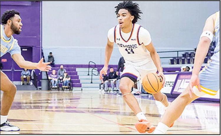 Justin Redmond (pictured) scores a career-high 17 points as the Northwestern State men’s basketball team’s late rally pushes them past Southeastern to pick up their first conference win of the season on Sunday, 76-68. Photo by Chris Reich, NSU Photographic Services