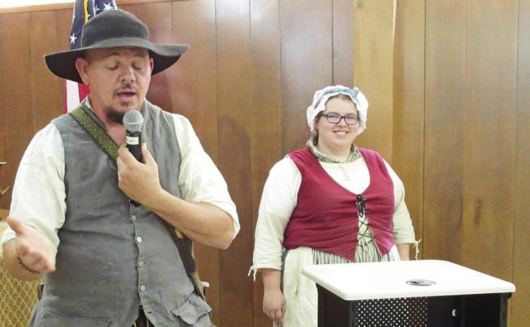 Jeremy McCormic and Felicia Gates, Interpretive Rangers from the Fort St. Jean Baptiste State Historic Site, spoke to the group about 18th Century colonial life in Natchitoches. David Clark exhibited some of his wildlife photography for all to enjoy.