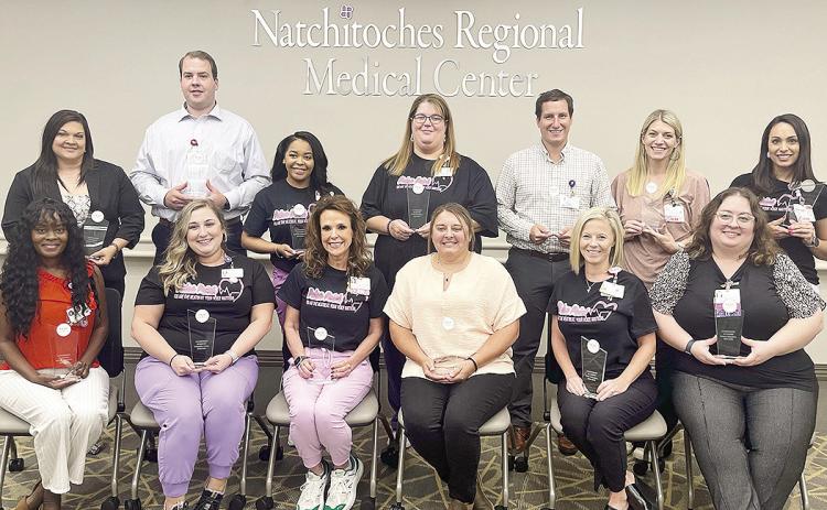 On front row from left are Latonya Winslow, Cheyenne Martin, Shay Ball, Jessica Havard, Halie Errington and Kelseyn Beaudoin. On back row are Dacia Vascocu, Justin Sines, Kasmine Williams , Renee Robinson, Jared Stanton, Megan Sauce and Andrea Rachal.