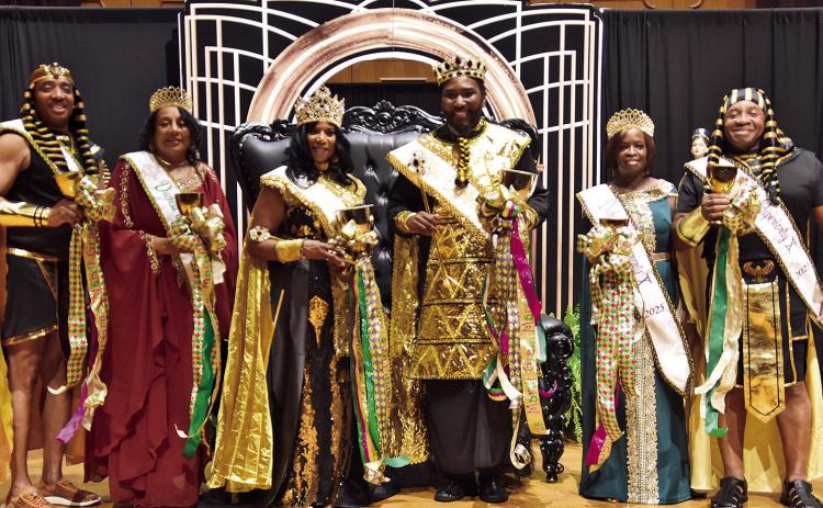 From left are Duke of Perfection Albert Middleton and Duchess of Perfection Judith Hayes-Walters; Queen Excellence X Jacqueline Lawson and King Excellence X Nikeo Collins; Duchess of Superiority Barbara Thompson and Duke of Superiority John Thompson.