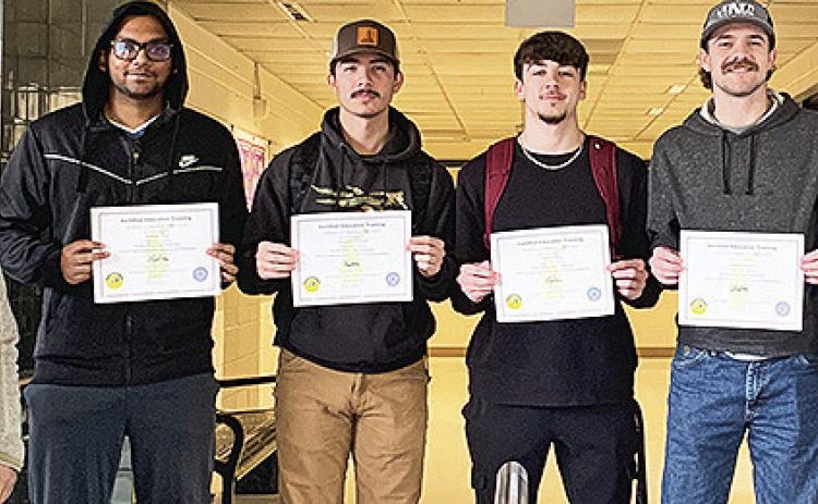Engineering tech students complete Level 1 training for certification