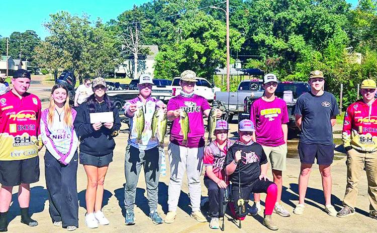 BOM sponsored the Natchitoches Bassmasters Fishing Club. Pictured are Dakota Simmons, Brooke Norsworthy, BOM’s Brittany Barton, Ryan Procell, Grayson Jordan, Sawyer Jordan, AJ Procell, Lance Shirley, Chance Fontenot and Skyler Davis.